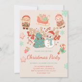 Niedliche Kawaii-Party Einladung (Vorderseite)