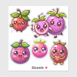 niedliche kawaii Passionsfrüchte Aufkleber