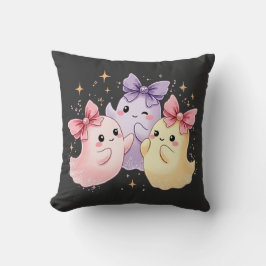 Niedliche Kawaii Pastel Ghosts mit Funkelnd Bögen Kissen