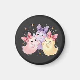 Niedliche Kawaii Pastel Ghosts mit Funkelnd Bögen Magnet