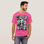 Niedliche Kawaii Pastel Goth Patchwork Gothic Grap T-Shirt (Vorne ganz)