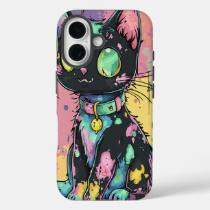 Niedliche Kawaii Pastel Goth Patchwork Gotische Cr iPhone 16 Hülle