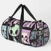 Niedliche Kawaii Pastel Goth Patchwork Gotische Cr Duffle Bag (Rechte Ecke)