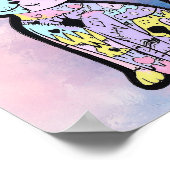 Niedliche Kawaii Pastel Goth Patchwork Gotische Cr Poster (Ecke)