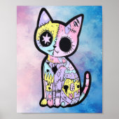 Niedliche Kawaii Pastel Goth Patchwork Gotische Cr Poster (Vorne)