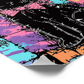 Niedliche Kawaii Pastel Goth Patchwork Gotische Cr Poster (Ecke)