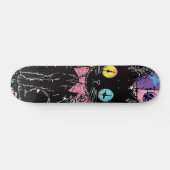 Niedliche Kawaii Pastel Goth Patchwork Gotische Cr Skateboard (Horizontal)