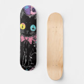 Niedliche Kawaii Pastel Goth Patchwork Gotische Cr Skateboard (Vorderseite)