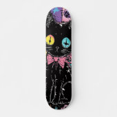 Niedliche Kawaii Pastel Goth Patchwork Gotische Cr Skateboard (Vorne)