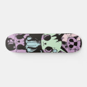 Niedliche Kawaii Pastel Goth Patchwork Gotische Cr Skateboard (Horizontal)
