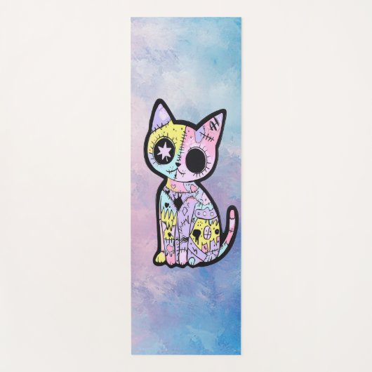 Niedliche Kawaii Pastel Goth Patchwork Gotische Cr Yogamatte (Vorderseite)