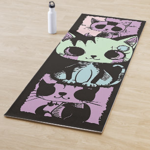 Niedliche Kawaii Pastel Goth Patchwork Gotische Cr Yogamatte