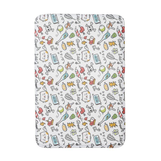 Niedliche Kawaii Pattern Badmatten Badematte (Vorderseite Vertikal)