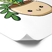 Niedliche Kawaii Pflanze Kunst Poster (Ecke)