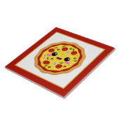 Niedliche Kawaii Pizza liebt Zuhause-Business-Hand Fliese (Seite)