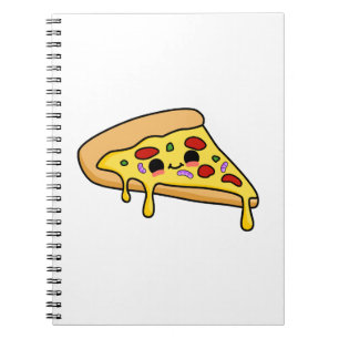 Niedliche Kawaii Pizza Slice Notizblock