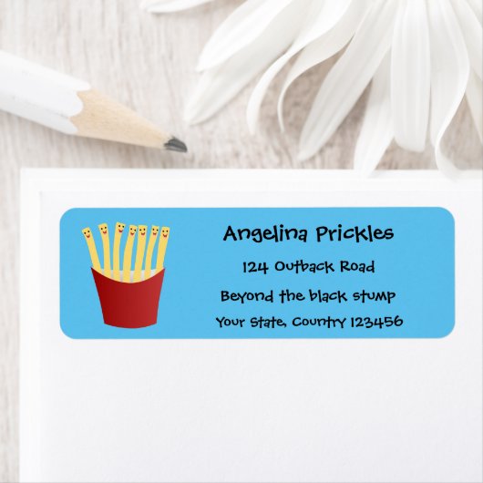 Niedliche Kawaii Pommes Fastfood Cartoon Illustrat (Insitu)