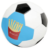 Niedliche Kawaii Pommes Fastfood Cartoon Illustrat Fußball (Dreiviertel)