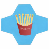 Niedliche Kawaii Pommes Fastfood Cartoon Illustrat Fußball (Flach)