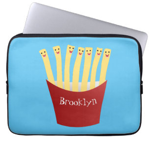 Niedliche Kawaii Pommes Fastfood Cartoon Illustrat Laptopschutzhülle