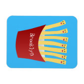 Niedliche Kawaii Pommes Fastfood Cartoon Illustrat Magnet (Horizontal)