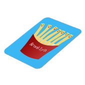 Niedliche Kawaii Pommes Fastfood Cartoon Illustrat Magnet (Linke Seite)