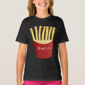 Niedliche Kawaii Pommes Fastfood Cartoon Illustrat T-Shirt (Vorderseite)