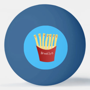 Niedliche Kawaii Pommes Fastfood Cartoon Illustrat Tischtennisball