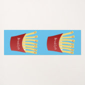 Niedliche Kawaii Pommes Fastfood Cartoon Illustrat Yogamatte (Rückseite (Horizontal))
