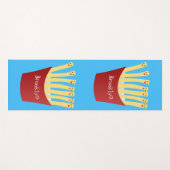 Niedliche Kawaii Pommes Fastfood Cartoon Illustrat Yogamatte (Vorderseite (Horizontal))