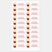 Niedliche Kawaii Pommes Fastfood Cartoon personali Etiketten (Blatt)