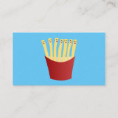 Niedliche Kawaii Pommes Fastfood Cartoon Visitenkarte (Rückseite)
