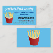 Niedliche Kawaii Pommes Fastfood Cartoon Visitenkarte (Vorne/Hinten)