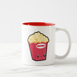 Niedliche Kawaii Popcorn-Tasse Zweifarbige Tasse