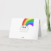 Niedliche Kawaii Regenbogenwolke Kinder Danke Kart (Rückseite)