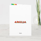 Niedliche Kawaii Regenbogenwolke Kinder glücklich  Karte (Rückseite)