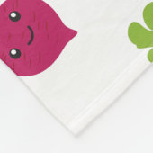 Niedliche Kawaii-Rübe Fleecedecke (Ecke)