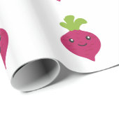 Niedliche Kawaii-Rübe Geschenkpapier (Rolleneckpunkt)