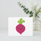 Niedliche Kawaii-Rübe Postkarte (Stehend Vorderseite)