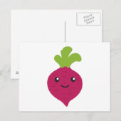 Niedliche Kawaii-Rübe Postkarte (Vorne/Hinten)