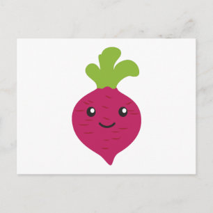 Niedliche Kawaii-Rübe Postkarte