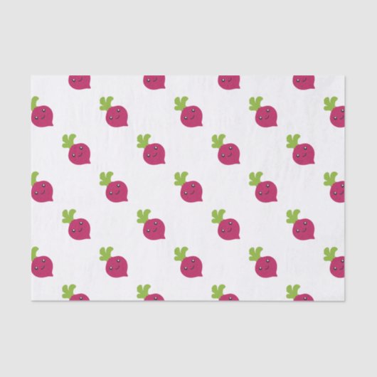 Niedliche Kawaii-Rübe Seidenpapier (Vorderseite)