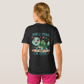 Niedliche Kawaii-Schildkröte mit Funny Puan Ocean  T-Shirt (Schwarz voll)
