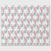 Niedliche Kawaii Schuhe Geschlecht offenbaren Part Geschenkpapier (Flach)