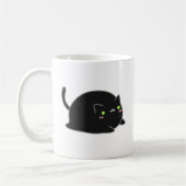 Niedliche Kawaii-Schwarze Katze Kaffeetasse (Links)