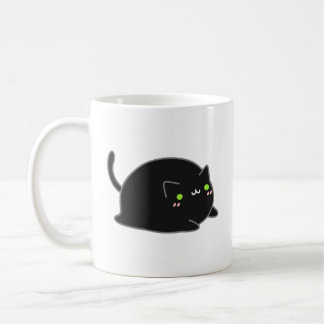 Niedliche Kawaii-Schwarze Katze Kaffeetasse