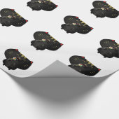 Niedliche Kawaii schwarze Sushi-Katze Geschenkpapier (Ecke)