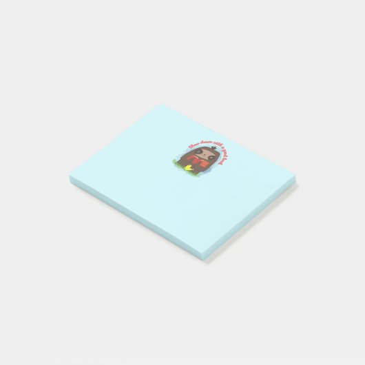 Niedliche Kawaii Sloth Buchliebhaber Post-it Klebezettel (angewinkelt)