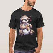 Niedliche Kawaii Sloth Drink Bubble Tee Tee Teatro (Vorderseite)