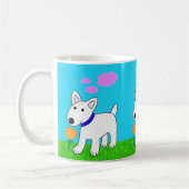 Niedliche Kawaii Stier Blumen-Tasse des Kaffeetasse (Links)